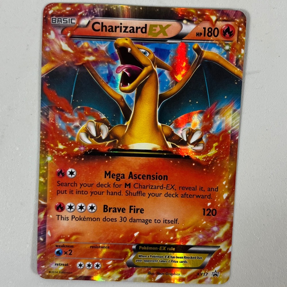 Pokemon TCG Charizard EX XY17 Promo Holo Basic Fire 180 HP English 2014 Rare